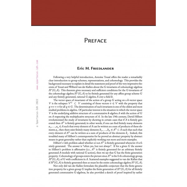 Invariants, cohomologie et représentations fonctorielles des groupes algébriques