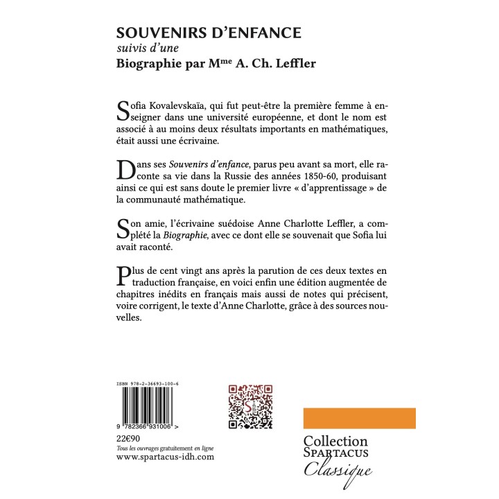 Souvenirs d'enfance — Sophie Kovalewsky