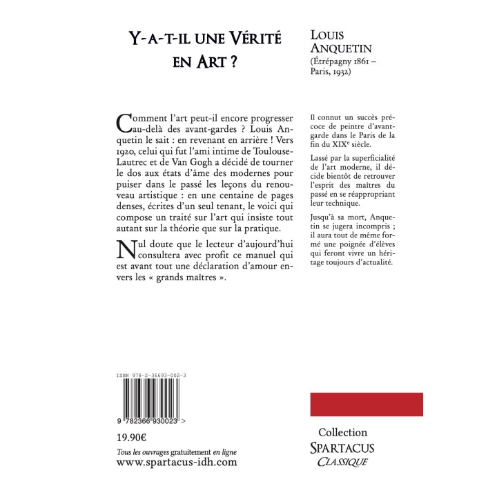 Y a-t-il une vérité en art ? — Louis Anquetin