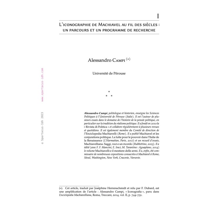 Imaginary Machiavelli: Histories of a Cliché