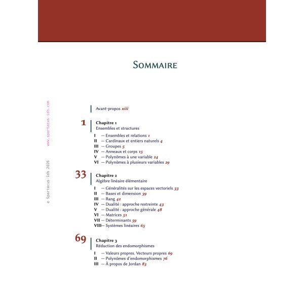 Cours de Mathématiques - Préparation à l’agrégation - Licence - 6e édition