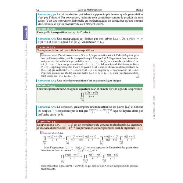 Cours de Mathématiques - Préparation à l’agrégation - Licence - 6e édition