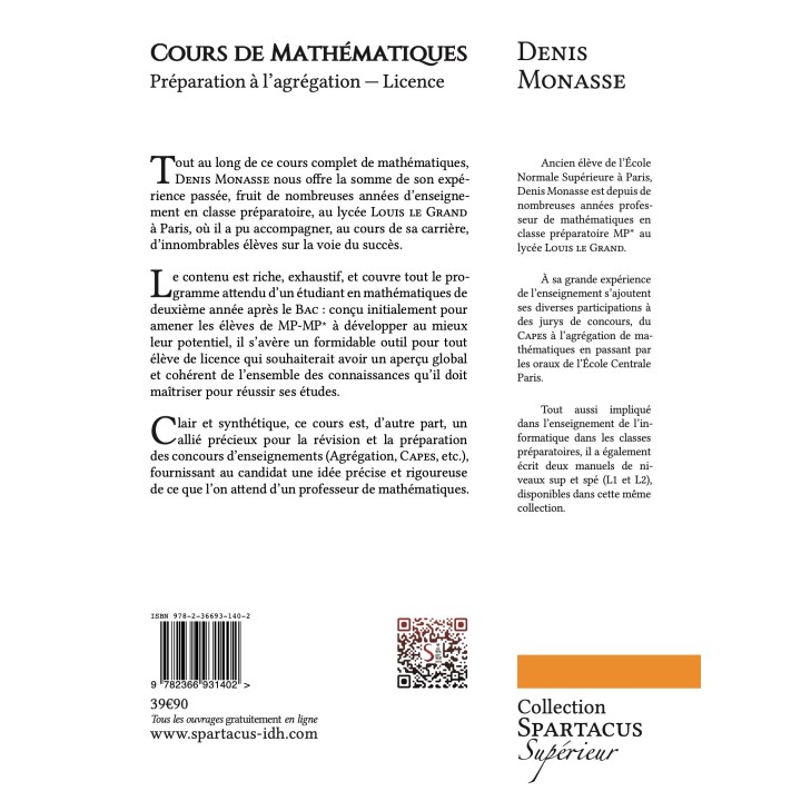A Course in Mathematics: Agrégation and Undergraduate – 6th Edition